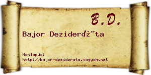 Bajor Dezideráta névjegykártya